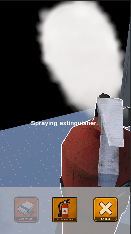 Spraying extinguisher